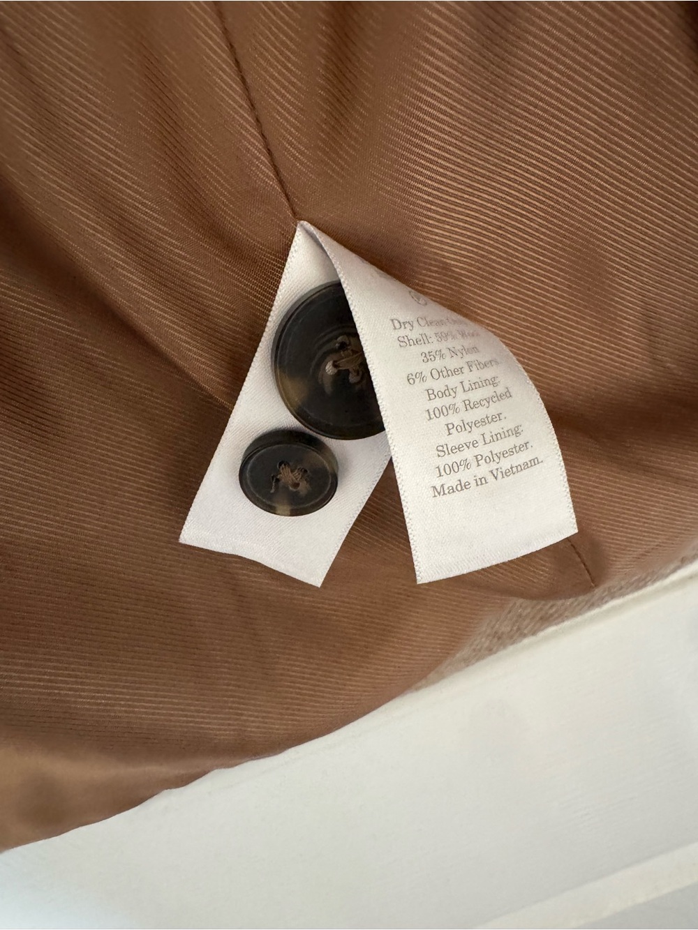 Everlane Camel/Tan Wool Blazer - Picture 5 of 5